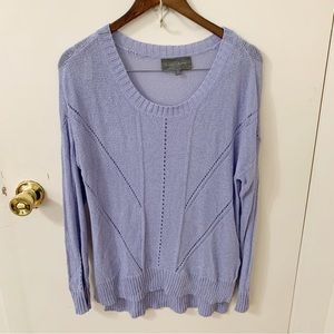 Anthropologie Sunday In Brooklyn long sleeve light knit eyelet Sweater small